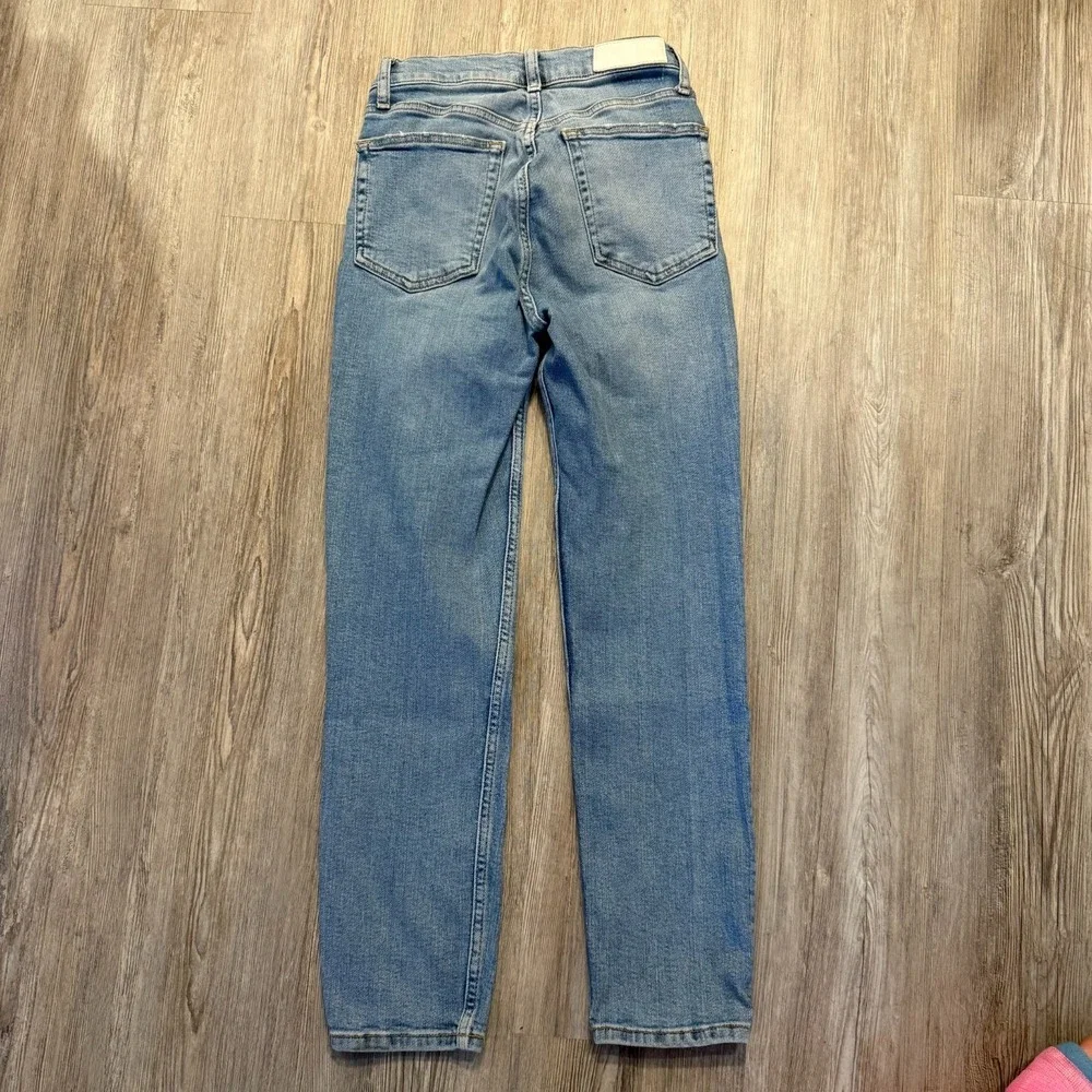 Re/Done Womens 26 90's High Rise Ankle‎ Crop Jeans
